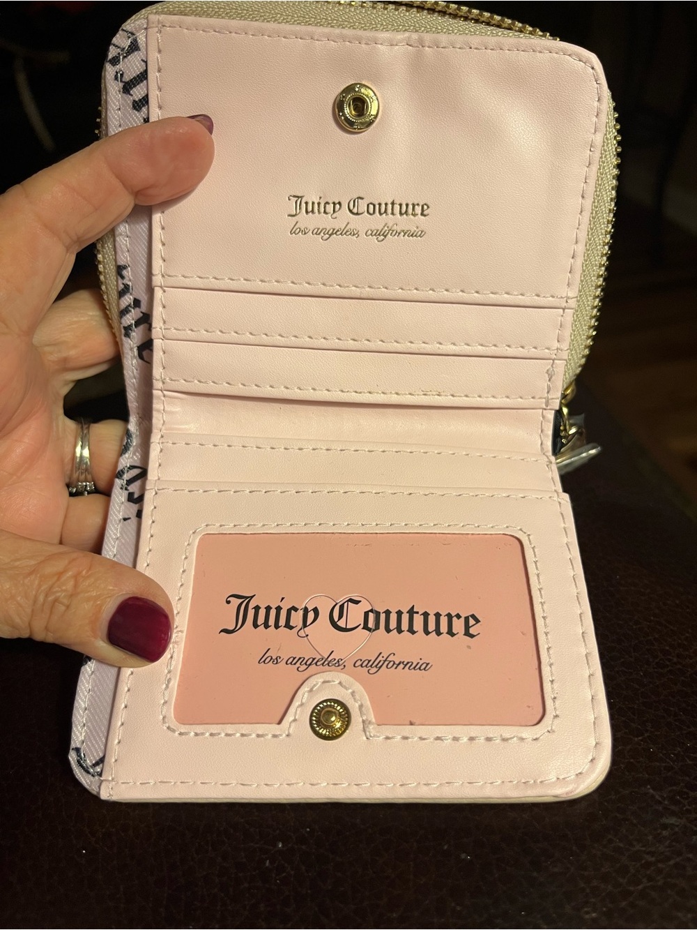 NWT Juicy Couture Cafe Emboss String of Pearls Shoulder Handbag And Wallet - Picture 7 of 8